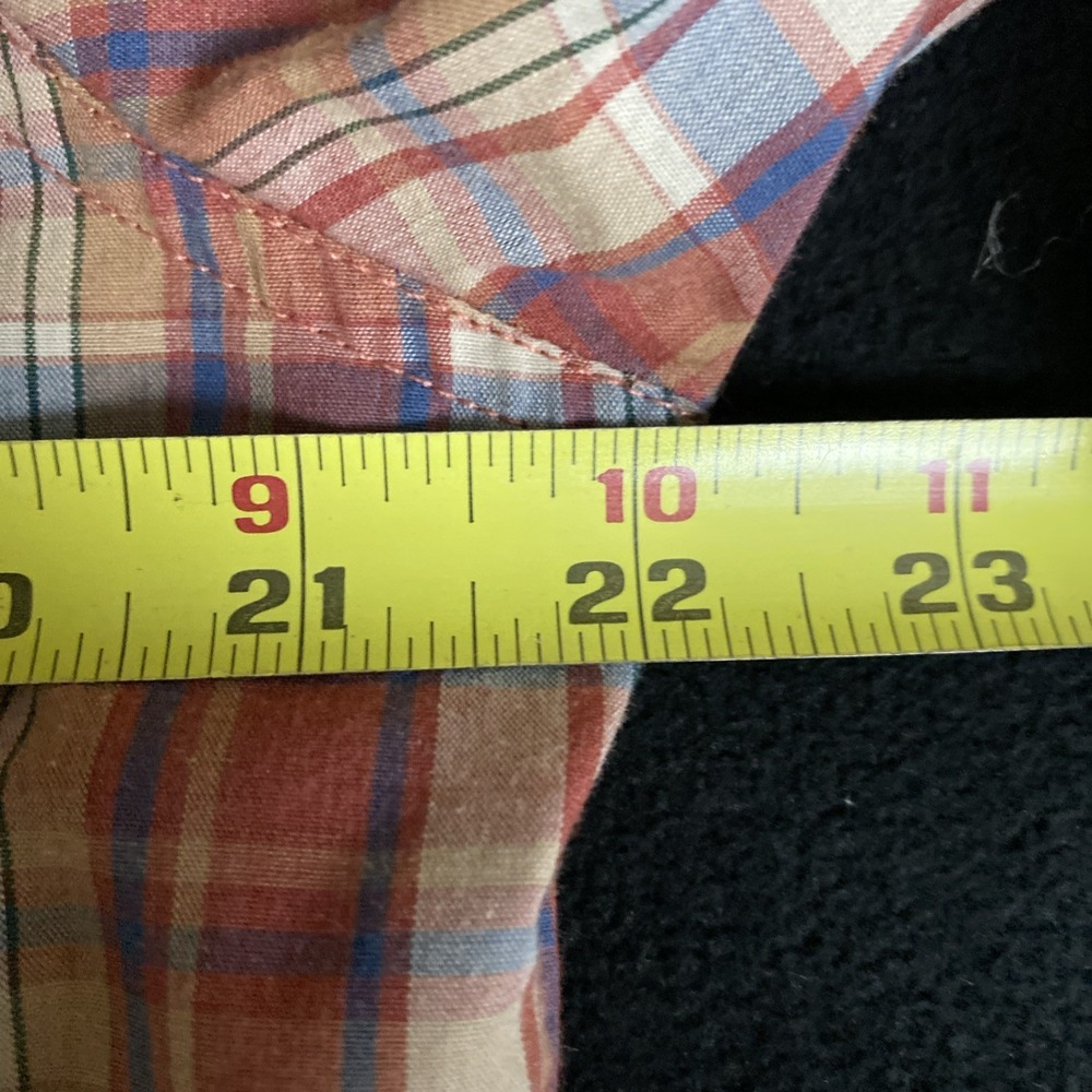 Brixton Men's Red & Gray Plaid Short Sleeve Button-Down Casual Shirt Size LARGE - Picture 10 of 12